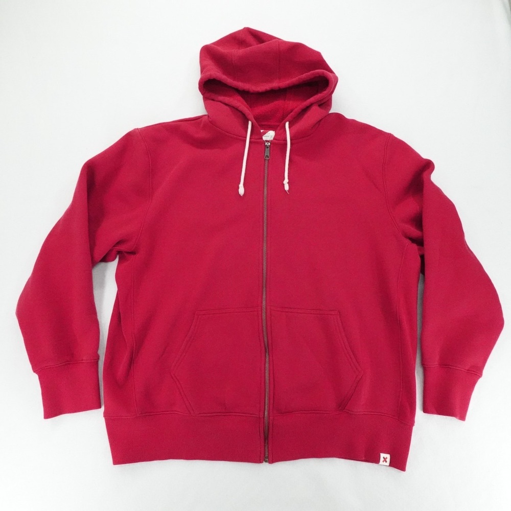 Best Made Co Hoodie Mens 2XL Red Full Zip Supima Cotton Heavyweight Casual